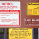 A sign posted outside Los Alamos National Laboratory, one of the nation’s nuclear weapons development sites.
